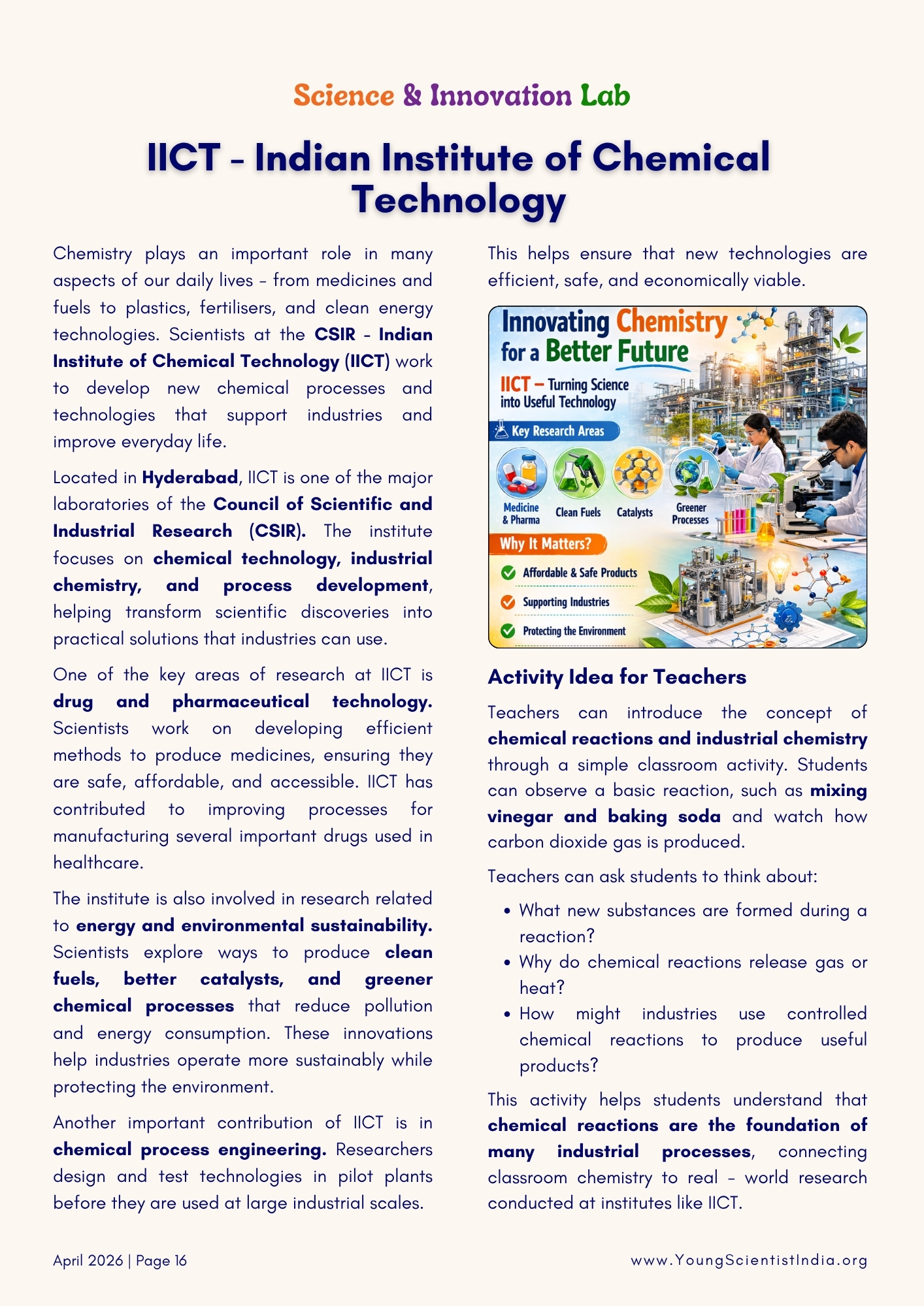 IICT - Indian Institute of Chemical Technology